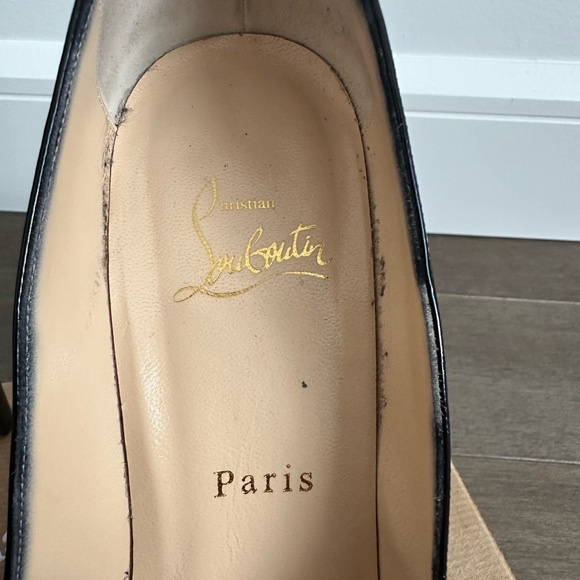 Christian Louboutin Size 38.5 black patent high heeled Bianca shoe - Picture 6 of 8